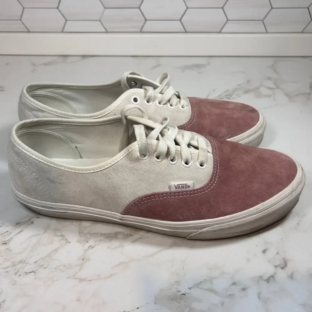 Vans Era Suede Sneakers Pink Cream Water Repellent Men 10.5 Women 12 Skate Shoes